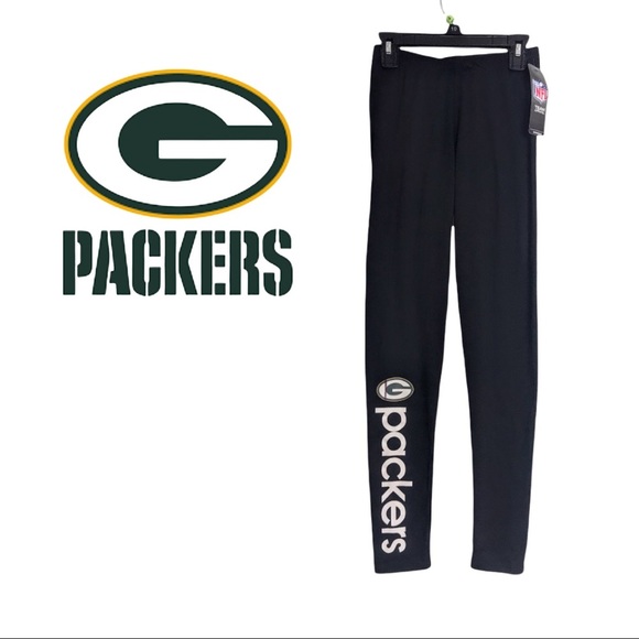 NWT Green Bay Packers Women’s Black Leggings - Picture 1 of 9